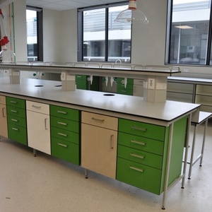 Lớn <span class=keywords><strong>melamine</strong></span> lyft l-hình dạng hóa học kiểm tra chuẩn độ hàng đầu máy ly tâm phòng thí nghiệm bảng với bồn rửa - Product Image 4