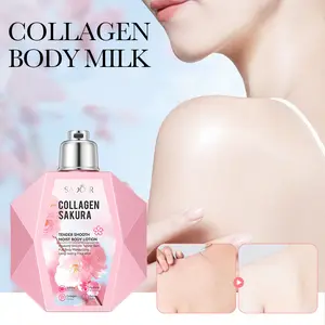 Loção corporal clareadora de colágeno para mulheres 300ml hidratante diária para cuidados com a pele
