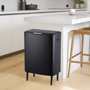 <span class=keywords><strong>Cubo</strong></span> de <span class=keywords><strong>basura</strong></span> de cocina rectangular de acero inoxidable de <span class=keywords><strong>16</strong></span> galones/60 <span class=keywords><strong>litros</strong></span> con contenedor de compost interno y patas de plástico extraíbles - Product Image 5