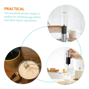 Mini Handheld Battery Operated <b>Electric</b> Milk Whisk Mixer Hand Blender Milk <b>Foam</b> Maker Automatic Milk Frother - Product Image 2