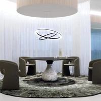 Table à manger ronde en marbre massif moderne pour la maison - Vente en gros
