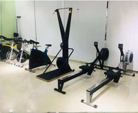 Appareil de ski à résistance pneumatique, équipement d'exercice cardio, structure en acier robuste, capacité 160 kg, structure durable et stable, usage commercial intérieur