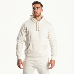<b>Men's</b> Winter Plaid Embroidered Lined <b>Pullover</b> Hoodie Breathable Quick Dry Long Sleeved Sporty Style - Product Image 1