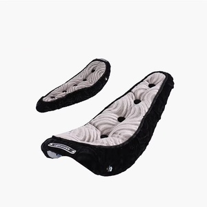 อุปกรณ์เสริม<span class=keywords><strong>จักรยาน</strong></span> 4OEM Lowrider Retro Bicycle Harley West Coast ที่นั่งจักรยานแบบ Color Block สีพื้น ที่นั่งขนสัตว์เทียม - Product Image 1