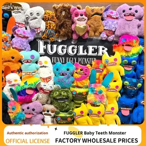 Chính thức fuggler sang trọng dễ thương răng Quái Vật Keychain Halloween bức tượng Mặt dây chuyền La Hét quái vật búp bê cho 14 năm & Up - Product Image 4