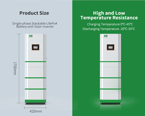 Hệ thống pin điện áp cao xếp chồng được để lưu trữ tại nhà 10kWh 12kWh 20kWh 8kW 10kW 12kW Biến tần năng lượng mặt trời lai Bảo vệ IP65 CAN - Product Image 3