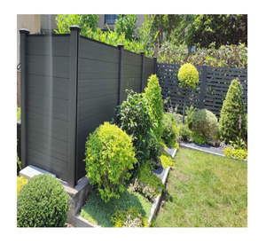 Paneles de valla de listón de privacidad compuestos de madera WPC de 6x6 pies, <span class=keywords><strong>pilar</strong></span> de hierro galvanizado de aluminio, enrejado decorativo para piscina de seguridad al aire libre - Product Image 4