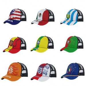 Gorra Trucker con Logotipo Personalizado, Estampado de la Bandera de la Selección Nacional de la Copa Mundial 2026, Gorra de Béisbol para Fanáticos del Fútbol con Malla Trasera - Product Image 1