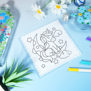 Kit Lavagna Artistica Intrecciata <span class=keywords><strong>Luna</strong></span> Unicorno per Bambini dai 3 Anni in su, Set <span class=keywords><strong>di</strong></span> Pennarelli Acrilici, Perline, Giocattoli Fai da Te per Arte e Artigianato, Decorazione, Regalo - Product Image 4