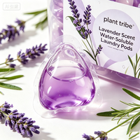 Butiran Cuci Pakaian Larut Air Aroma Lavender Tahan Lama Kapsul Cuci Pakaian Bersih Mendalam