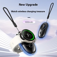 Mini banco de energía portátil de 1000mAh con cargador inalámbrico de Puerto tipo C para relojes inteligentes Función QC3.0 Salida de 5V/1A