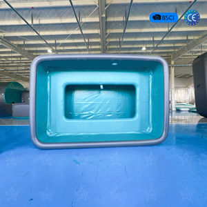 Spa gonflable pour 4 à 6 personnes, idéal pour la cour, spa rond portable avec couverture et filtre à jets à bulles pour une utilisation à domicile - Product Image 2