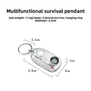 Thiết Bị Ngoài Trời Nhiệt Kế La Bàn Magnifier <span class=keywords><strong>Keychain</strong></span> Bắc Pin Xách Tay Mini La Bàn Bắc Pin - Product Image 2