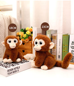 Simpatico Pupazzo <span class=keywords><strong>Scimmia</strong></span> con Grandi Occhi, Super Morbido, Imbottito in Cotone PP, Scimmietta Seduta, Giocattolo per Bambini ODM - Product Image 5
