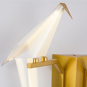 L'hôtel villa décoration éclairage 6W chaque oiseau cage en laiton lustre plafonnier lampe d'or a mené <span class=keywords><strong>la</strong></span> lumière pendante - Product Image 3