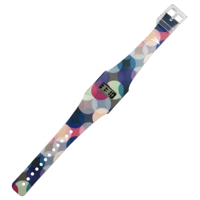 Hot Sales Color Customized Pattern Good for Promotion Girls Boys Gift DIY Lcd Pocket Tyvek Paper Digital Watch