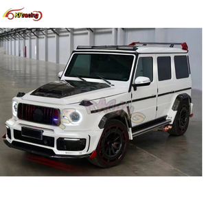 Kit di Aggiornamento Stile <span class=keywords><strong>R</strong></span>, Paraurti e Spoiler in Fibra di Carbonio per Mercedes G63 W463, Kit Carrozzeria AMG G500 2000-2018, Esclusi i Ruoti - Product Image 5