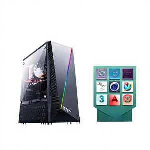 Computer Desktop da Gaming per Designer, Grafica, Disegno, Modellazione <span class=keywords><strong>3D</strong></span>, Rendering, Editing Video, Assemblaggio Fai-da-Te, Nero, Senza Sistema Operativo - Product Image 1