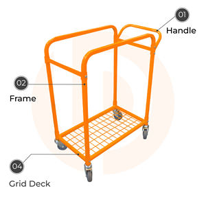 Single Handle Lightweight Mesh Picking Trolley New Condition Maneuverable Platform Cart Efficient <b>Material</b> <b>Handling</b> Equipment - Product Image 2