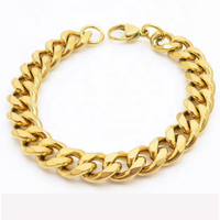 Chaîne à maillons cubains plaquée or 18 carats fermoir homard coupe hexagonale collier en acier inoxydable | Multi-taille 2.5mm-13mm Bracelet en gros
