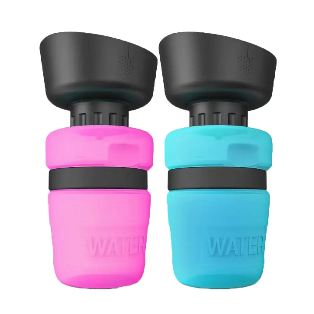Upgraded Portable Drinking Cup Dispenser for Pets ,Leakproof Pet Water Bottle Foldable Outdoor Travel 18OZ BPA Free Bottle