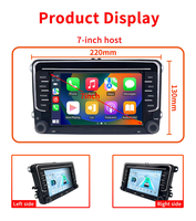 Lecteur multimédia d'autoradio 7 pouces pour Volkswagen Golf 6 7/Passat/Passat/Golf 5 6/Jetta/Polo/Touran 2din Gps Navigation Carplay