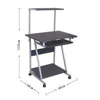 Table de jeu ergonomique pour bureau à domicile personnalisable en gros, bureau pour PC mobile avec plateau pour clavier et étagères de rangement