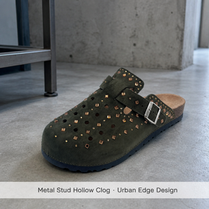 Vente en gros de sabots <span class=keywords><strong>Birkenstock</strong></span> Boston en daim perforé avec rivets bronze pour femmes, chaussures plates à bout fermé en liège - Product Image 5