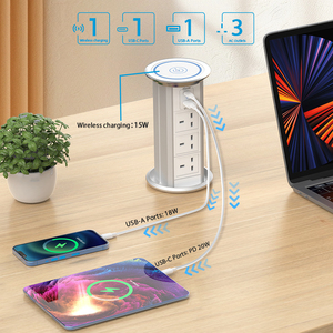 <span class=keywords><strong>Prise</strong></span> de courant escamotable de table PD 20W avec charge sans fil, <span class=keywords><strong>prise</strong></span> de courant escamotable motorisée intelligente pour cuisine - Product Image 5