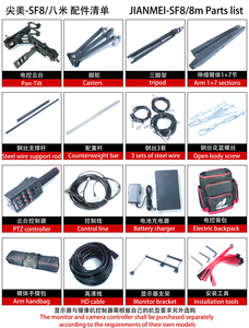 Cần câu SF-8m jianmei cần điều khiển cần trục cánh tay máy ảnh Kính thiên văn cần trục xoay điện xoay nghiêng 360 độ ổn định JIB - Product Image 6