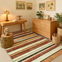 Tapis de salon en cachemire imprimé avec un motif géométrique persan, absorbant et antidérapant