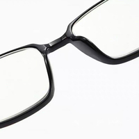 Lunettes de lecture rectangulaires fines noires anti-lumière bleue Firstsense prêtes à être expédiées pour hommes 2025