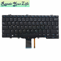 Clavier rétroéclairé en anglais américain pour Dell Latitude 5280 7280 83 touches 7380 E5280 E7280 E7380 7389 E7390 0346TJ 00NPN8 Nouveau