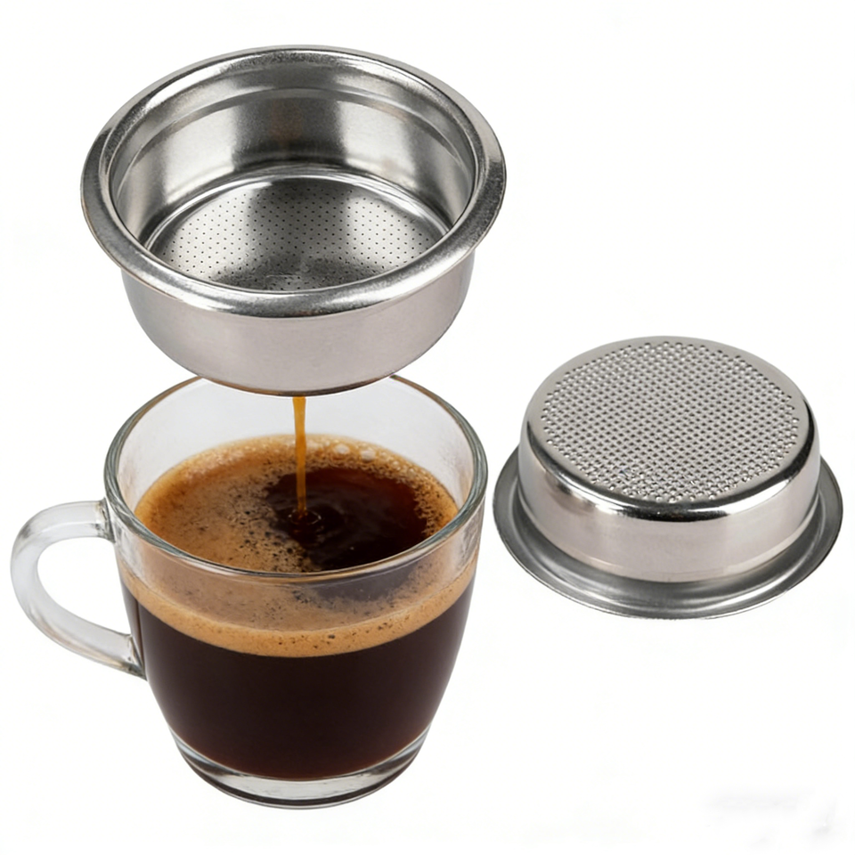 Manual 304 Stainless Steel Double Layer Espresso Coffee Disc Screen 0.7 ...