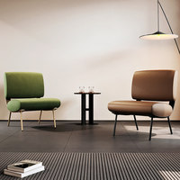 Canapé-lit moderne et simple, contemporain, durable, en cuir, avec pieds en métal, pour salon