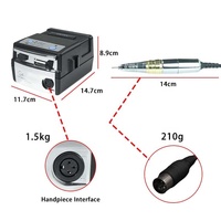 G5 E-file Perceuse Portable MAX 28000RPM Professionnelle Silencieuse Antichoc Micro-Moteur pour le Meulage Dentaire et les Laboratoires Dentaires
