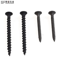 Vis à cloison sèche en acier au carbone 1022A, tête trompette, phosphate noire, filetage fin Phillips, pour plaques de plâtre