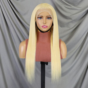 Pelucas de Cabello Humano 200% Natural de 10-30 Pulgadas # Pelucas de Cabello Lacio Color Rubio 613 con Frente de Encaje Transparente 13x4 - Product Image 3