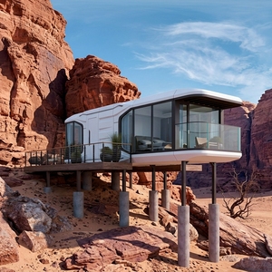 Cabaña Cápsula Espacial Resistente al Viento, Impermeable y Anticorrosión con Muebles <span class=keywords><strong>de</strong></span> Baño Completos para <span class=keywords><strong>Chalet</strong></span> <span class=keywords><strong>de</strong></span> <span class=keywords><strong>Vacaciones</strong></span> en Montaña o Lago - Product Image 4
