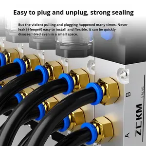 1/8 serie PC 1/4 3/8 1/2 M5 Bspt filo blu maschio dritto placcato ottone Push per collegare raccordi pneumatici - Product Image 3