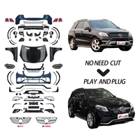 Kit carrosserie pour Mercedes-Benz ML, mise à niveau vers W166, pare-chocs avant et arrière, phares, feux arrière, ensemble de lampes