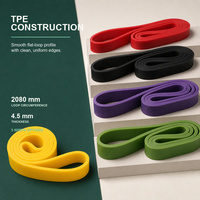 Bandas de Resistencia Elásticas de Alta Calidad para Fitness, Marca Privada, Resistentes, de TPE, Impermeables