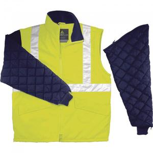 DELTA PLUS-Chaqueta amarilla fluorescente de alta visibilidad con mangas desmontables-EAN MW129188-ROPA DE TRABAJO-EAN MW129188-2017 - Product Image 1