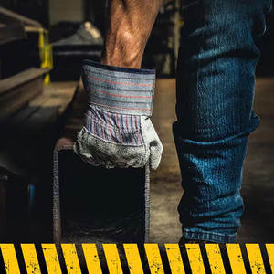 Gants de travail en latex Coquille de coton Enduit de latex Gants de travail de sécurité de construction Gant de travail de sécurité tricoté en coton blanc - Product Image 4