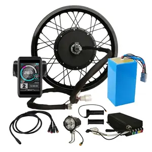 OEM 48v 72v 3000w 5000w 8000w QS 205 50H ebike e-bike Wheel electric bike bicycle rear hub motor conversion kit e bike kit