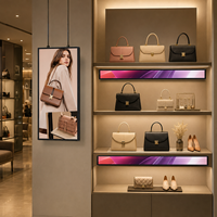 Pantalla Digital Signage Android de 2500 Nits de Alto Brillo para Ventanas, de 32, 43, 49, 55, 65 y 75 Pulgadas, con WiFi y Control Remoto CMS