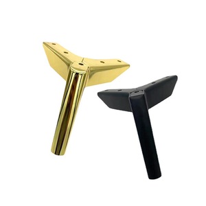 Patas de Muebles Metálicas Modernas y Minimalistas, Cromadas en Negro, 1.2mm de Grosor, Soporte para Sofá, Mesa de Centro, Gabinete, Diseño de Trípode Resistente - Product Image 4