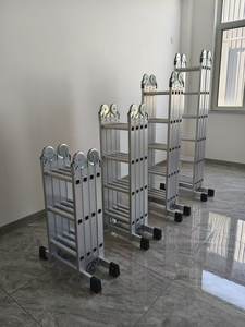 Escalera Plegable Multiusos de Aluminio 4x3 4x4, Escalera Combinada Portátil para el Hogar y la Industria - Product Image 5