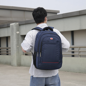Men's <b>Backpack</b> <b>Large</b> Capacity 20L Business Travel Laptop Bag Solid Color Black Gray Blue Soft Handle Interior Zipper Pocket - Product Image 2