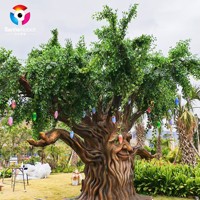 Modèles de plantes animées grandeur nature personnalisés, décoration interactive d'arbres parlants animatroniques
